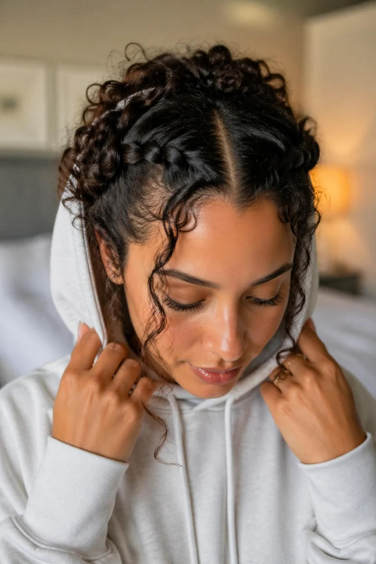 12 Hoodie Hairstyles for Curly Hair