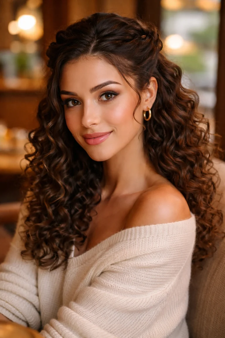 12 Dinner Date Hairstyles for Curly Hair