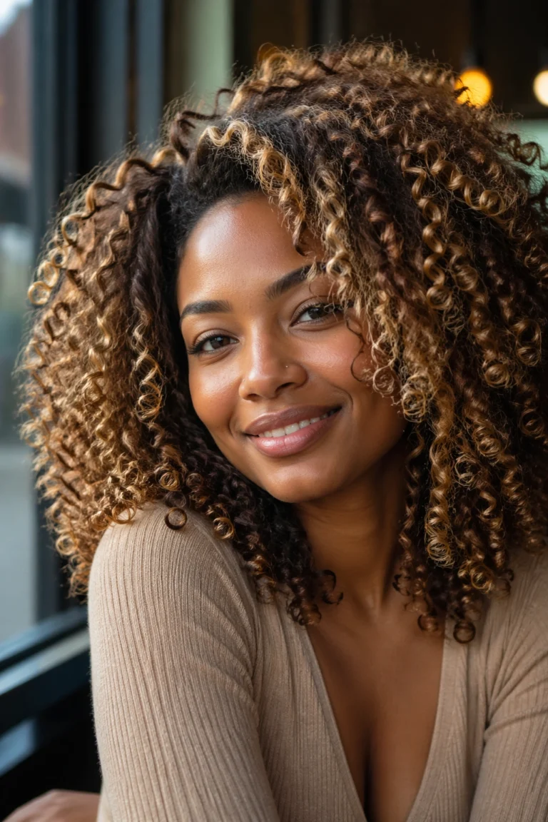 25 Highlights for Curly Hair Natural Curls