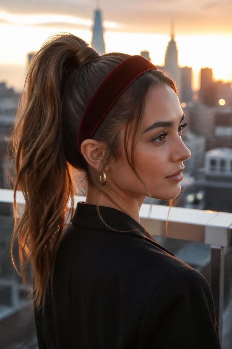 27 High Ponytails With a Headband