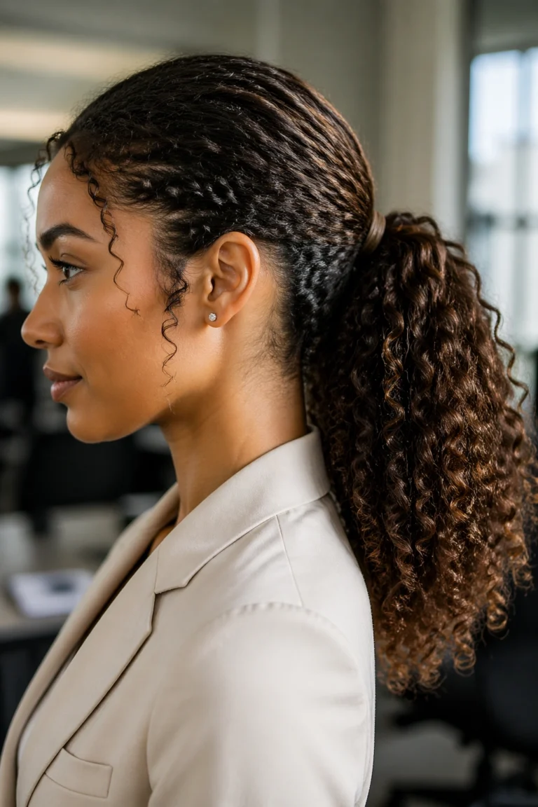 30 Updo Ponytails for Curly Hair