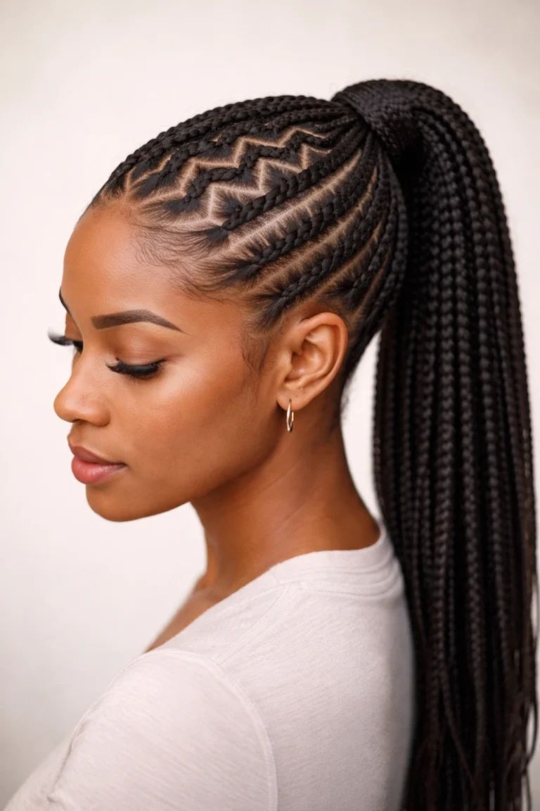 23 Side Cornrow Ponytails for a Sleek Look